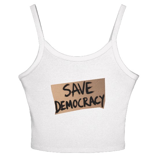 Save Democracy Women's Spaghetti Strap Tank Top