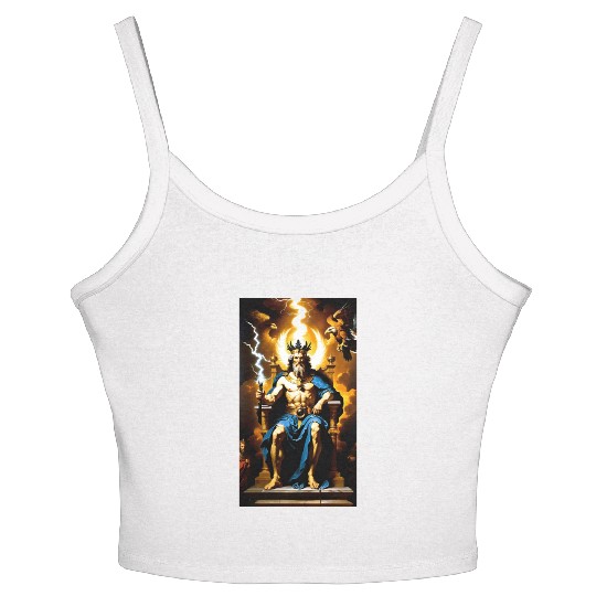Zeus Jupiter Greek Mythology Gods Baroque Women's Spaghetti Strap Tank Top