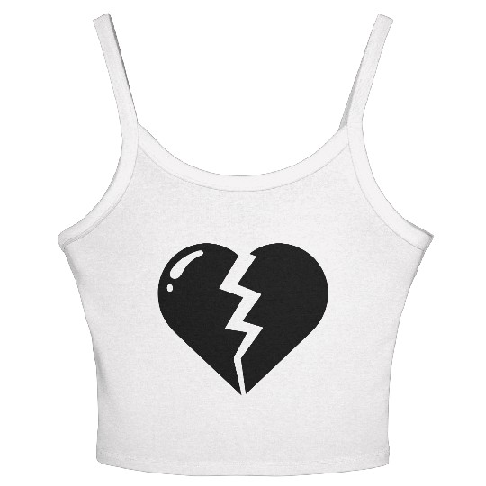 Heart broken hearts vector path16 Women's Spaghetti Strap Tank Top