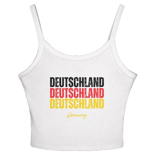 Germany flag, German pride Women's Spaghetti Strap Tank Top