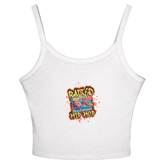 Raised On Old School Hip Hop - Music Women's Spaghetti Strap Tank Top