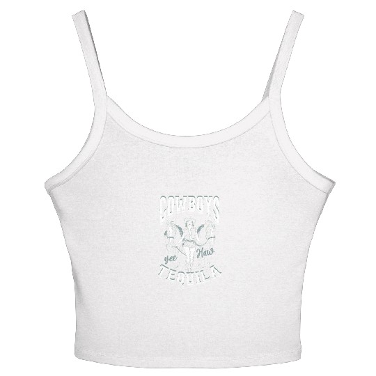 Cowboys and Tequila - Cowgirl Women's Spaghetti Strap Tank Top