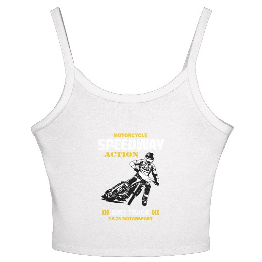 Motorcycle Speedway Racing Women's Spaghetti Strap Tank Top