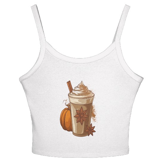 Pumpkin spice latte Women's Spaghetti Strap Tank Top