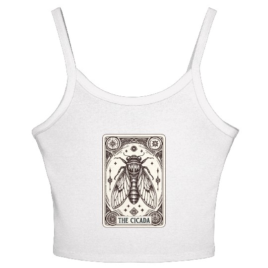Cicada Tarot Card Brood Emergence Women's Spaghetti Strap Tank Top