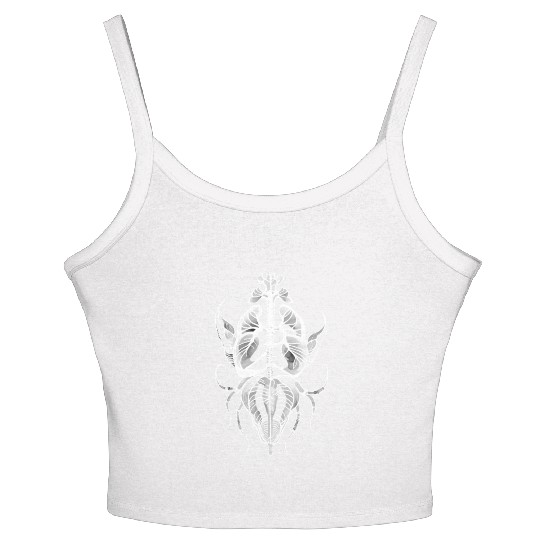 Surreal Insect Anatomy White Ink Women's Spaghetti Strap Tank Top