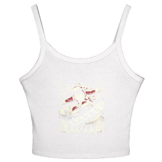 Snowboarding Santa Winter Wonderland Christmas Fun Women's Spaghetti Strap Tank Top