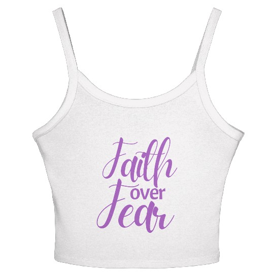 Faith Over Fear Women's Spaghetti Strap Tank Top