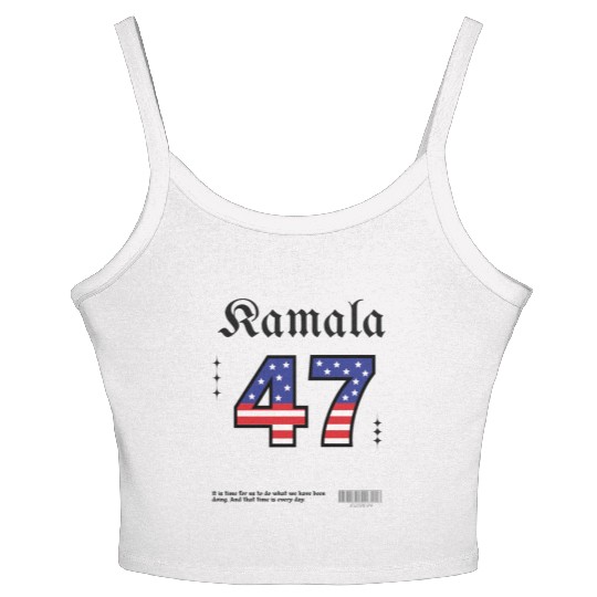 Kamala Harris 47th President USA America Election Women's Spaghetti Strap Tank Top