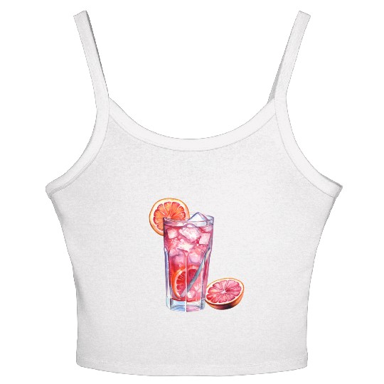 Grapefruit Citrus Cocktail Women's Spaghetti Strap Tank Top