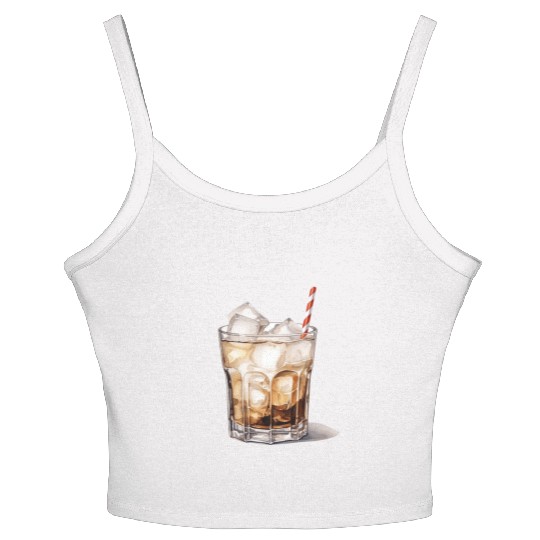 Iced Coffee Cocktail Women's Spaghetti Strap Tank Top