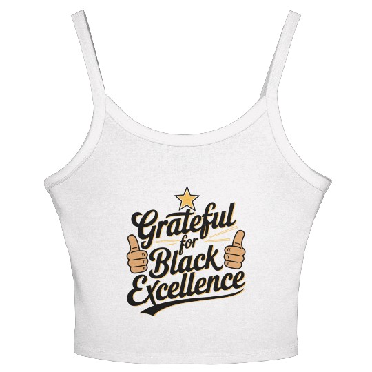 Grateful for Black Excellence Women's Spaghetti Strap Tank Top