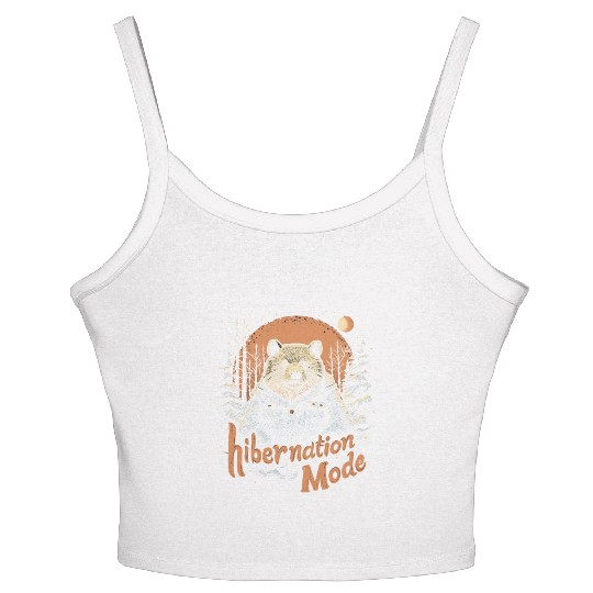 Hibernation Mode Brown Bear Women's Spaghetti Strap Tank Top