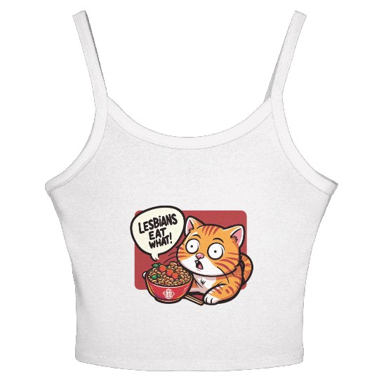 Lesbians Eat What Women's Spaghetti Strap Tank Top