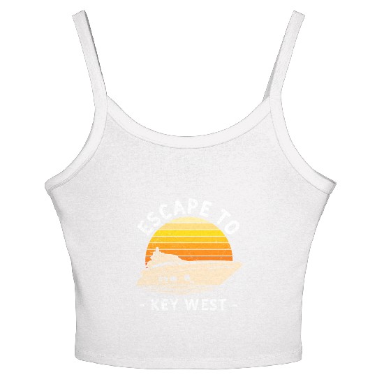 Florida ESCAPE TO KEY-WEST Sailing Florida Women's Spaghetti Strap Tank Top