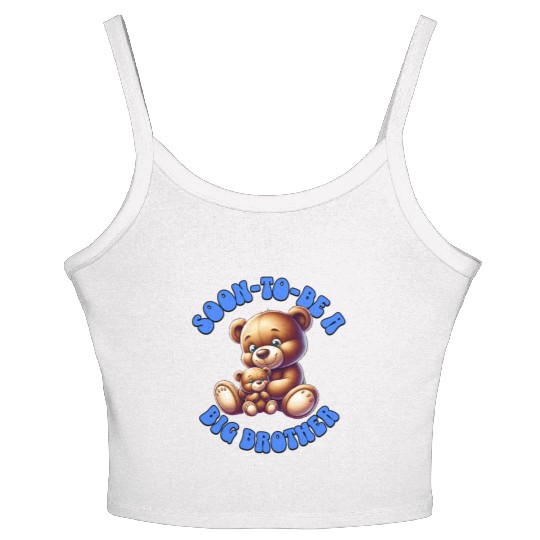 I'm Going To Be A Big Brother Cute Teddy Bears, Women's Spaghetti Strap Tank Top