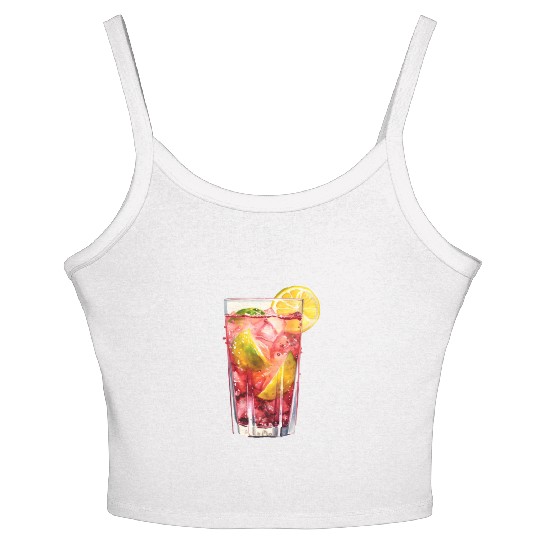 Citrus Berry Cocktail Women's Spaghetti Strap Tank Top