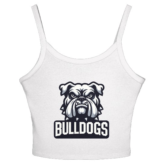 Bulldogs Mascot Back To School Team Spirit Women's Spaghetti Strap Tank Top