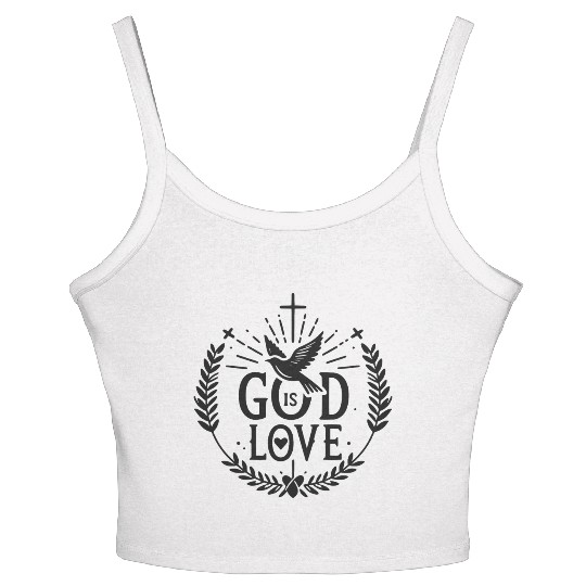 God is Love Women's Spaghetti Strap Tank Top