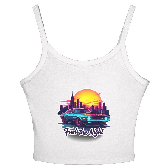 Cyberpunk Muscle Car Women's Spaghetti Strap Tank Top