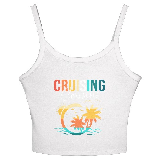 Family Cruise Mediterranean Cruising Cousins Women's Spaghetti Strap Tank Top
