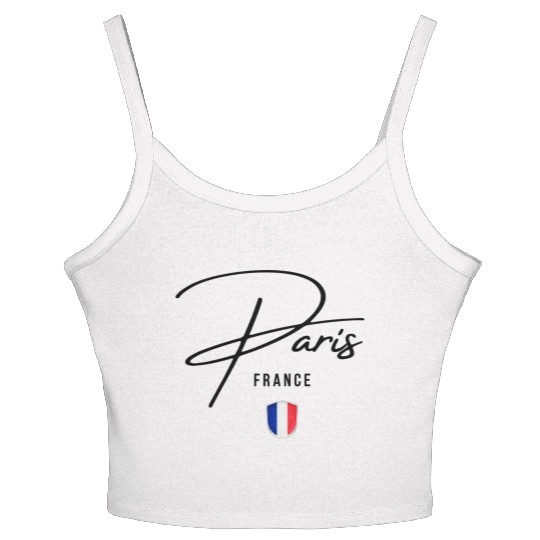 I love Paris, Paris France Women's Spaghetti Strap Tank Top