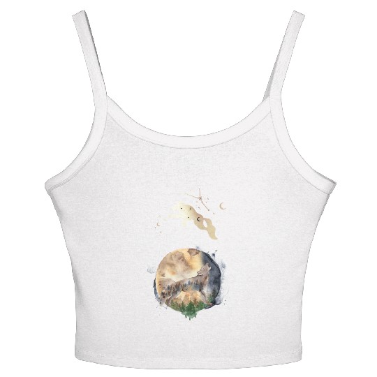 Wolf Moon Magic Women's Spaghetti Strap Tank Top