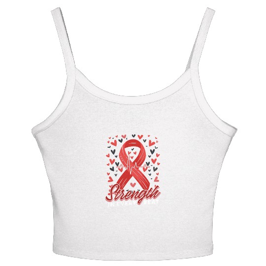 CHD Awareness Strength In Every Beat Women's Spaghetti Strap Tank Top