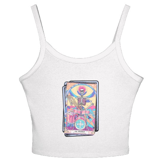 Tarot Card Collection - The Drummer Women's Spaghetti Strap Tank Top