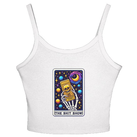 Tarot Card Collection - The Shit Show Women's Spaghetti Strap Tank Top