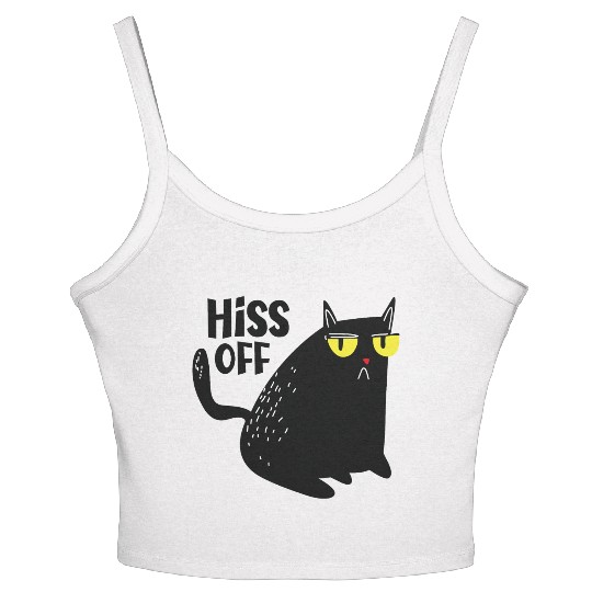 hiss off cat Women's Spaghetti Strap Tank Top