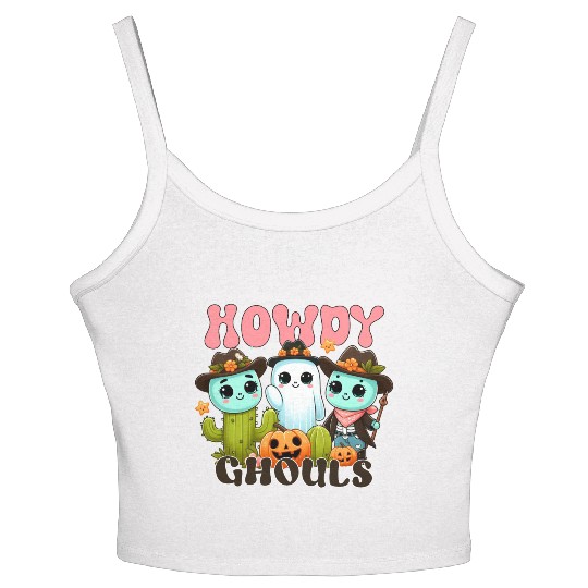 Howdy Ghouls Women's Spaghetti Strap Tank Top