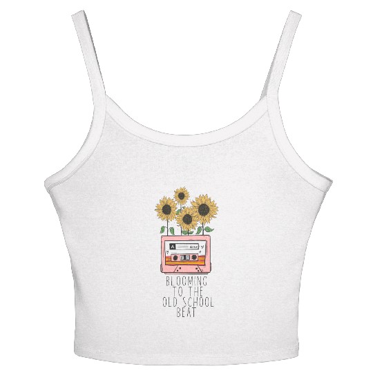 Blooming To The Old School Beat Women's Spaghetti Strap Tank Top