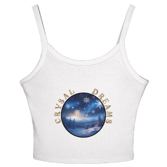 Crystal Dreams - A Winter Wonderland Women's Spaghetti Strap Tank Top