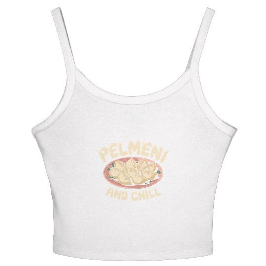 Pelmeni Dumpling Russian Comfort Food Women's Spaghetti Strap Tank Top