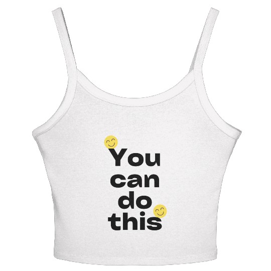 Pink Minimalist Positive Quote Instagram Story Women's Spaghetti Strap Tank Top