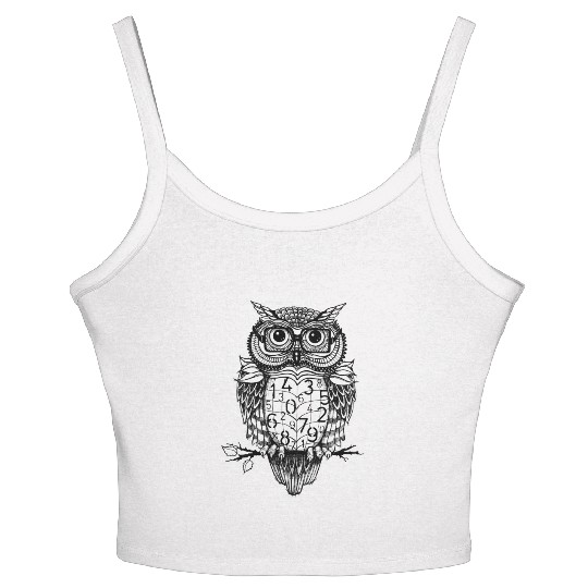 Smart Owl Math Numbers | STEM, Science, Professors Women's Spaghetti Strap Tank Top