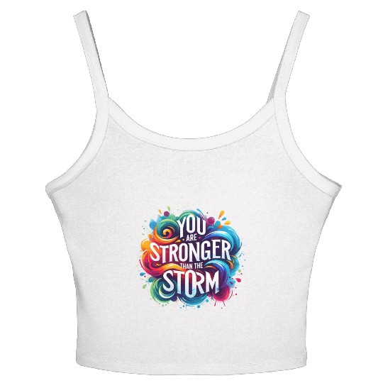 Wellness Collection - Stronger Than the Storm Women's Spaghetti Strap Tank Top