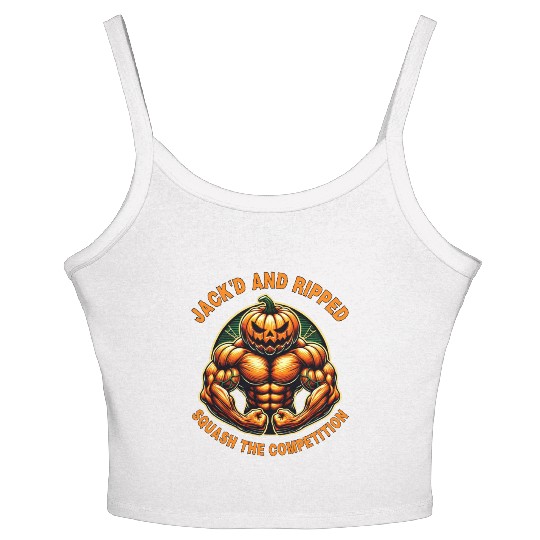 Jack'd and Ripped (Orange Edition) Women's Spaghetti Strap Tank Top