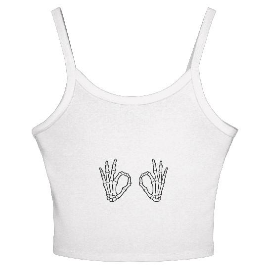 skeleton hand Women's Spaghetti Strap Tank Top