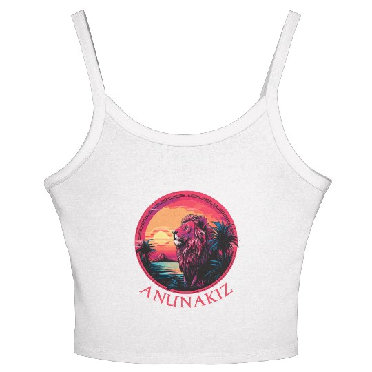 Anunakiz Lion of Ishtar’s Horizon Women's Spaghetti Strap Tank Top
