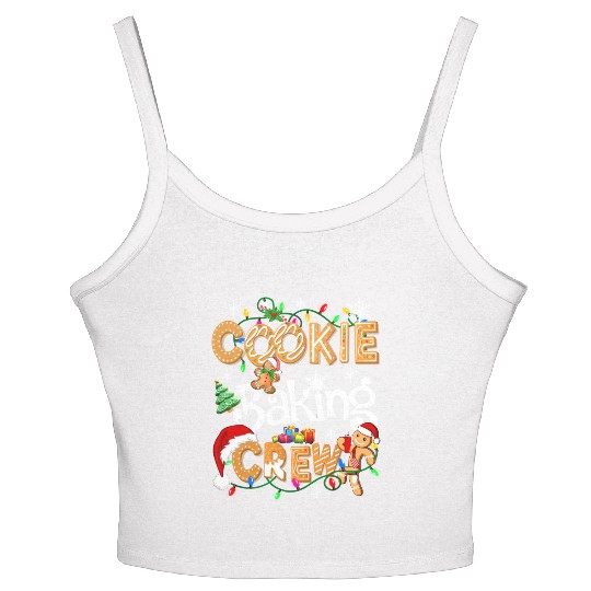 Cookie baking crew Cooking Lover Xmas Gingerbread Women's Spaghetti Strap Tank Top