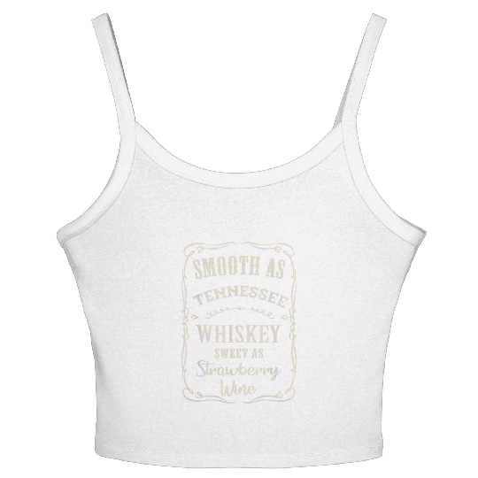 Smooth as Tennessee Whiskey Funny Humour Vacation Women's Spaghetti Strap Tank Top