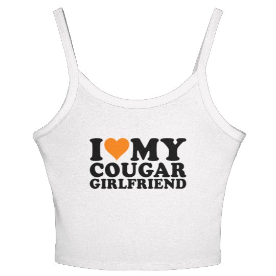 I Love Cougars Cougar Humor Valentine's Day 1WH2 Women's Spaghetti Strap Tank Top