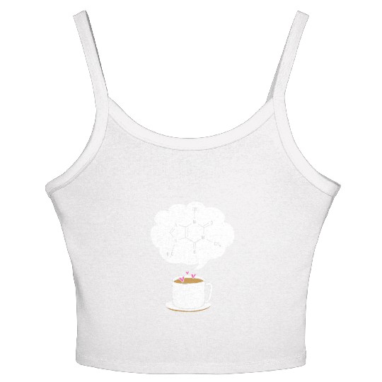 Organic Chemistry Coffee Lover Caffeine Molecule Women's Spaghetti Strap Tank Top