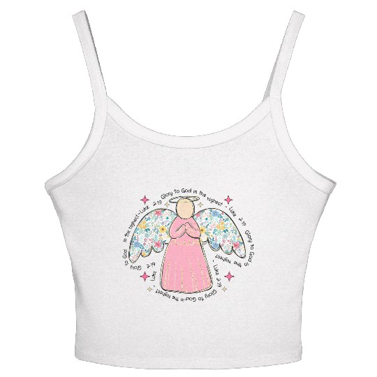 LUKE 2 19 GLORY TO GOD IN THE HIGHEST Women's Spaghetti Strap Tank Top