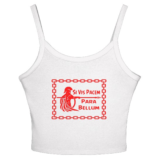 Spartan Si Vis Pacem Para Bellum LIKE US ON FB #U Women's Spaghetti Strap Tank Top