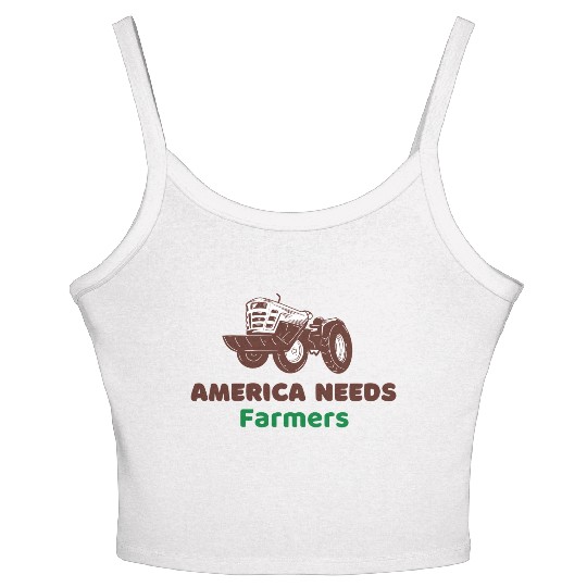 America Needs Farmers Women's Spaghetti Strap Tank Top