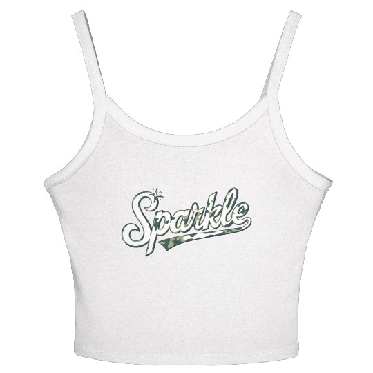 The Sparkle Army Camouflage Women's Spaghetti Strap Tank Top