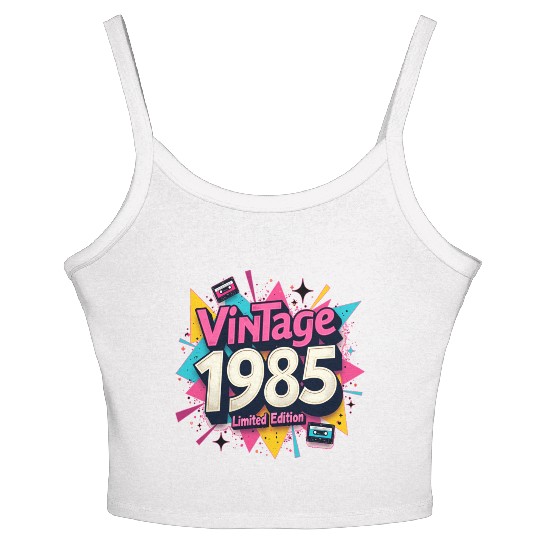 vintage 1985 limited edition Women's Spaghetti Strap Tank Top